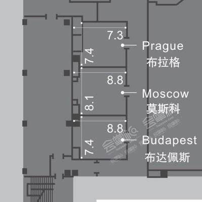 惠州凯宾斯基酒店布拉格+莫斯科场地尺寸图8